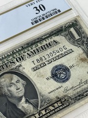ULTRA RARE 1935 E $1 Partial Offset Printing Error Back To Face PCGS VF30 NICE!
