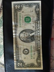 2003 A $2 Bill Uncirculated F07775550A DBL Ink Error On Front