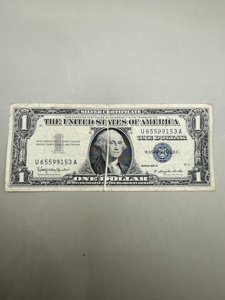 1957 $1 Silver Certificate Gutter Fold Error