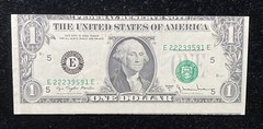 1977a $1 Front Shift Error Note