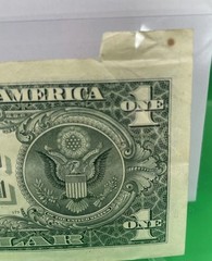 $1 2006 MAJOR CUTTING BUTTERFLY FOLD ERROR “A” RUN D/C Printed One Dollar Bill