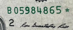 2013 B Duplicate ⭐️ STAR NOTE & Over Ink Double ERRORS Serial Number B05984865*