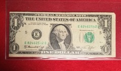 1974 $1 Dollar ERROR Note. *Misallignment* Circulated Condition ~ERROR~