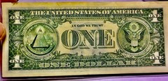 Series 2021 $1 Back to Front, Front To Back Wet Ink Transfer Offset Error