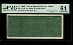 1995 $1.00 FRN *TEST NOTE* ESCAPED BEP *PMG–64*