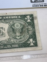 ULTRA RARE 1935 E $1 Partial Offset Printing Error Back To Face PCGS VF30 NICE!