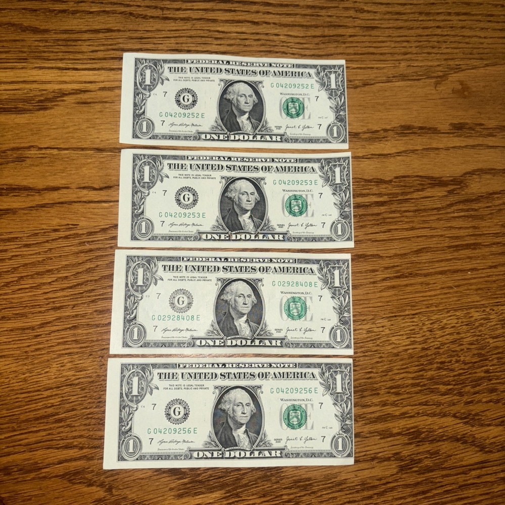$1 Dollar Bill United States Federal Reserve Note Off-Center Back /CUTTING ERROR