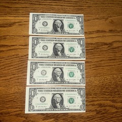 $1 Dollar Bill United States Federal Reserve Note Off-Center Back /CUTTING ERROR