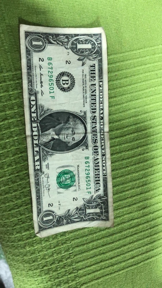 1981 One Dollar $1 ERROR Misaligned Overprint Note FRN Fr. 1911-E Legacy VF-25