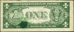 FR. 1613 N $1 1935-D Silver Certificate ERROR Ink Smear 1st Process VF