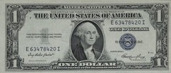 1935 E Gutter Fold One Dollar Silver Certificate Exquisite Condition