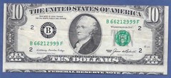 1985 $10 ERROR ♚♚ MISCUT FRONT&BACK ♚♚