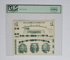 GIORI TEST NOTE Uncut Vertical Pair PCGS 67 PPQ Superb Gem New « HIGH GRADE 67 »