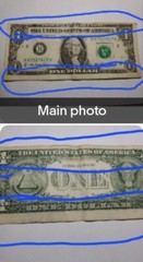 2006 misaline cut US $1 dollar bill