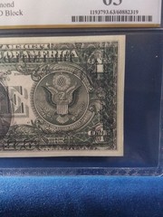$1 1993 Full Offset Printing Error-Face To Back, Choice UNC CONDITION PCGS 63
