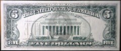 1977 ERROR 100% Off Set front to back $5 CH AU Federal Reserve Note Currency NR