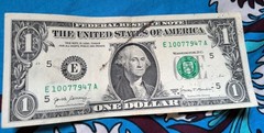 $1 One Dollar Bill AMAZING MULTIPLE Ink Smear Error 2017 A Ink Ungraded Errors