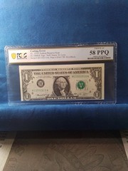 $1 1974 FRN With Cutting Error, PCGS Choice AU 58 PPQ,fr1908-H