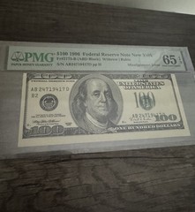 1996 100$ “Mis-Alignment” P.M.G #65EPQ