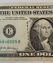 2017 RARE $1 Bank Note w/US Mint Printing Error E 84646005 B L@@K