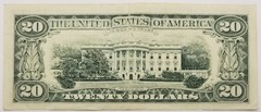 Twenty Dollar Overprint 3rd Print Shift Error Off Center US $20 Series 1995 L B