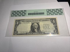 1977 $1 FRN FEDERAL RESERVE NOTE “OVERPRINT ON BACK ERROR” PCGS 65PPQ