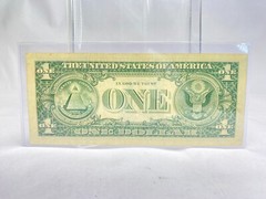 1969B One Dollar Error Note- Dramatic Misaligned Misprint, Crisp and Clean