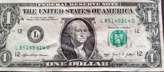 $1.00 2021 Crumpled Black Ink Schmear Offset Print Error (L851440314D)