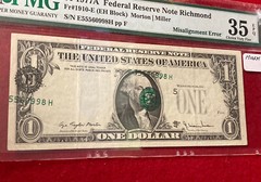 1977A FED. RESERVE RICHMOND PMG 35 EPQ MISALIGNMENT ERROR (HUSH MONEY) MUST SEE