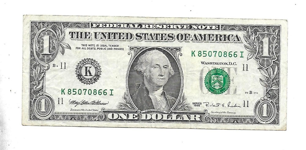 $1 1995 BP 295 Engraving Error Dallas KI Block Run14 FP370 Fine/VF