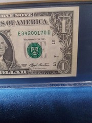 $1 1993 Full Offset Printing Error-Face To Back, Choice UNC CONDITION PCGS 63