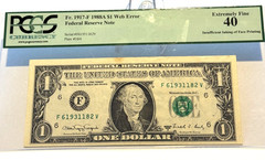 1988A $1 Atlanta Federal Reserve Web Press Note F/V Block PCGS 40 EF