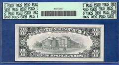 1977 $10 ERROR ♚♚FULL BACK TO FACE OFFSET♚♚ PCGS GEM NEW 66 PPQ