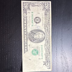 Circulated 1988 $20 Federal Reserve Note Error Folded Corner Partial Misprint