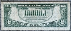 Error 5 Dollar Note, Inverted Overprint – Upside Down Serial Number & Seals!