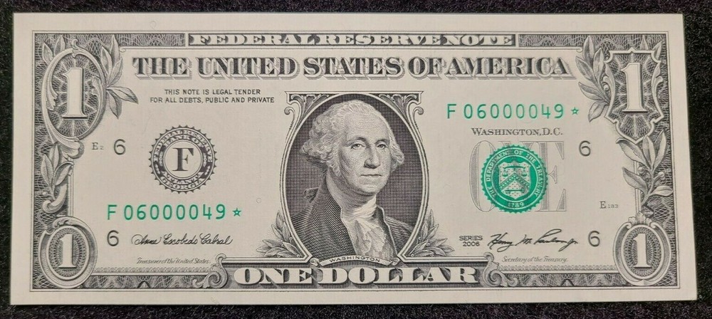 2006 FRN Star Note F 0600049 * Atlanta uncirculated perfect error crisp amazing 