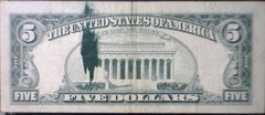 1977 ERROR STAR NOTE Ink Smear $5 VF + Federal Reserve Note Currency RARE STAR