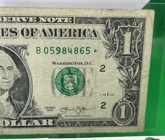 2013 B Duplicate ⭐️ STAR NOTE & Over Ink Double ERRORS Serial Number B05984865*
