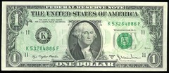 $1.00 1977A FRN Wet Ink Reverse to Obverse Dallas Texas Almost Uncirculated