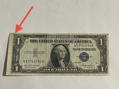 $1 ERROR ~ 1935-E (SILVER CERTIFICATE) MISCUT SHIFT ERROR – MISALIGNED