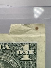 $1 2006 MAJOR CUTTING BUTTERFLY FOLD ERROR “A” RUN D/C Printed One Dollar Bill