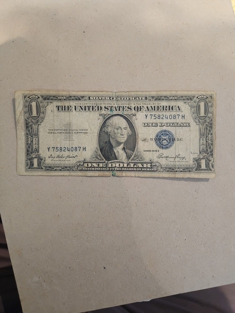 Error 1935 Series E Silver Certificate Dollar Circulated Condition