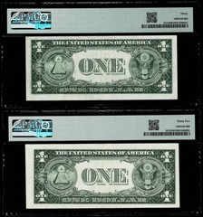 (2) INVERTED OVERPRINT ERROR 1935E Silver Certificate Note PMG VF30 35
