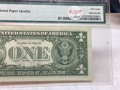 $1 1963A Star Note * PMG 58 EPQ Fold over Error Fr#1901-B*