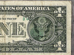1981A $1 FRN PMG 25 Overprint on Back Error Fr 1912-B New York Fancy Error Note