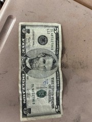 Old-Fashioned. 2003 Five $ Bill. ￼