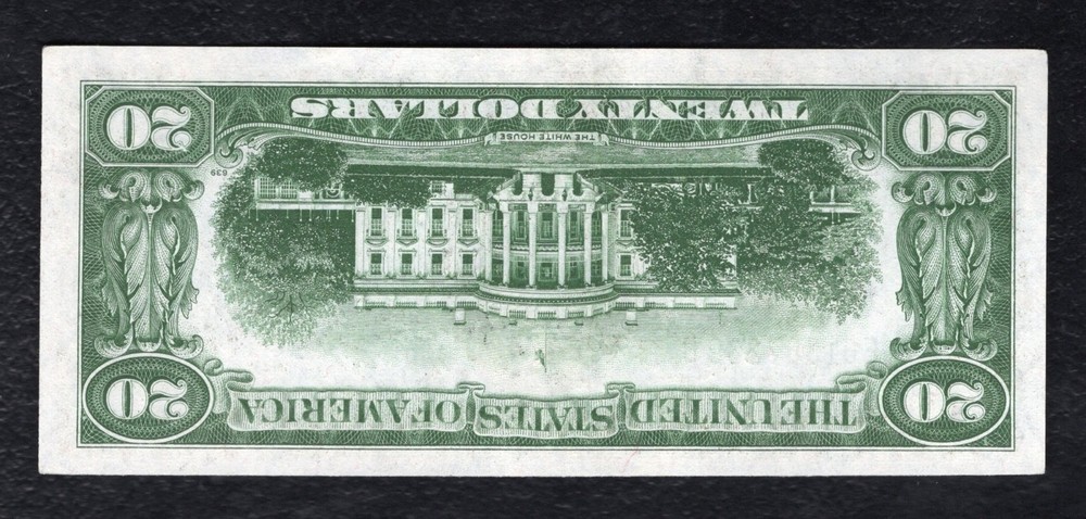 1934-C $20 FRN RICHMOND, VA “INVERTED BACK ERROR” GEM UNCIRCULATED