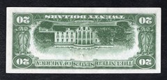 1934-C $20 FRN RICHMOND, VA “INVERTED BACK ERROR” GEM UNCIRCULATED