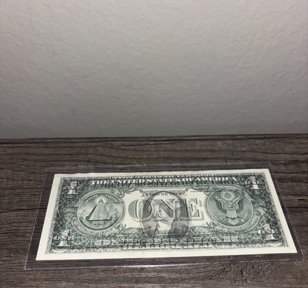 2003A One Dollar Bill Note Offset Printing Error SN#F55608714N
