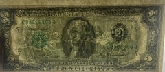 $2 ( TWO ) Dollar Bill 1976 Extreme Misalignment Fail Print Mint Con. VERY FINE